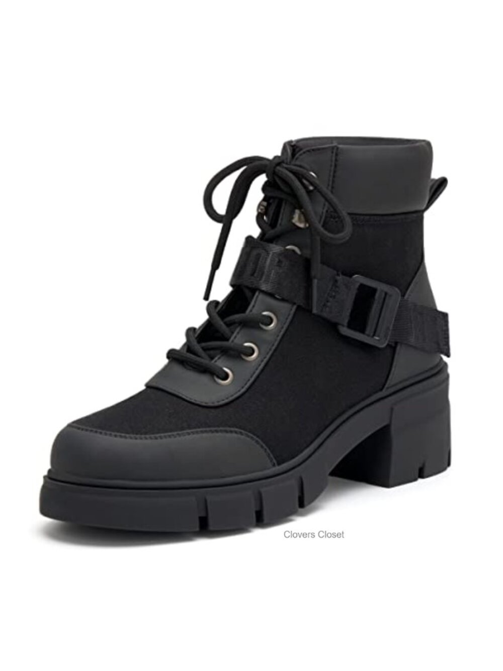 Women's Combat Boots Chunky Lug Sole Lace-Up Ankle Booties